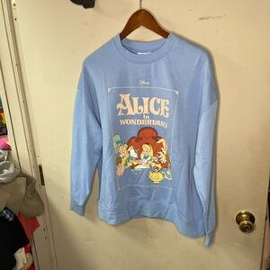 Disney Classics ladies size large, Alice in Wonderland crew neck sweatshirt